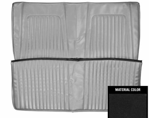 PUI Interiors 1967-68 Chevrolet Camaro Convertible Standard Black Rear Bench Seat Cover 67FS10V