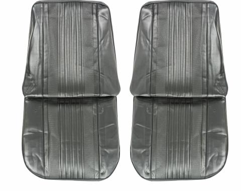 PUI Interiors 1970 Chevrolet Chevelle Black Front Bucket Seat Covers 70AS10U