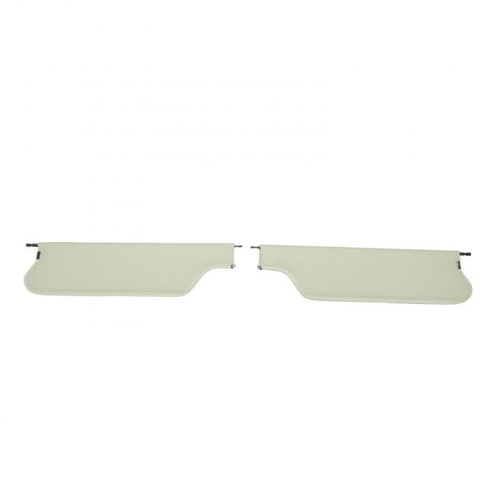 PUI Interiors 1969 Camaro/Firebird Hardtop White Ribbed Sun Visors SV8101RC