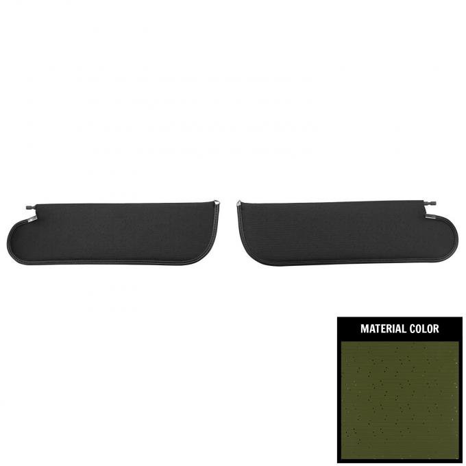 PUI Interiors 1971-1972 Chevelle/GTO/Lemans/Cutlass/Skylark/Nova Green Perforated Sun Visors SV6109BC