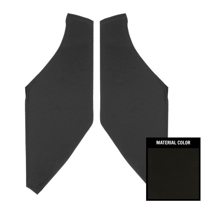 PUI Interiors 1967-1976 Dodge Dart Black Perforated Earmuff Boards AHB750100