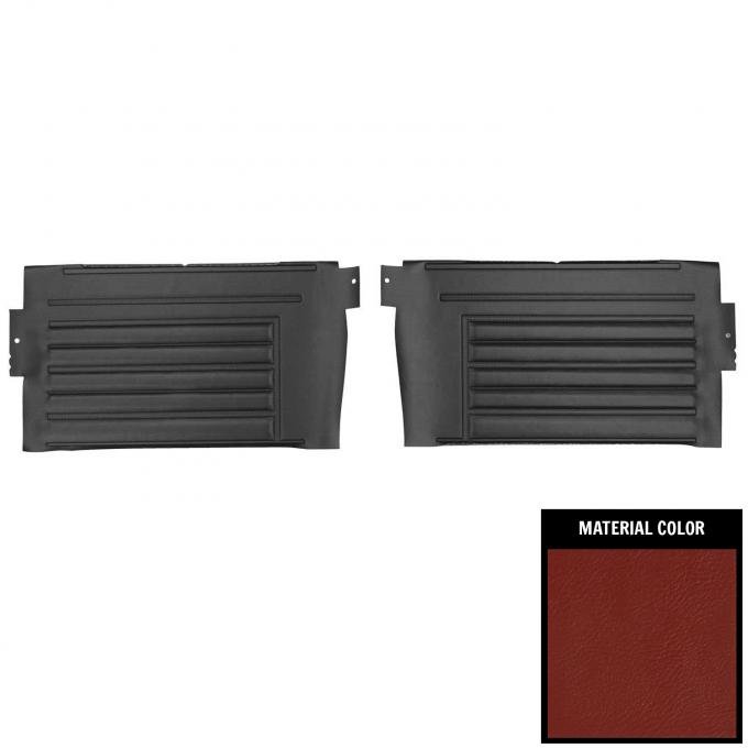 PUI Interiors 1967 Chevrolet Chevelle Convertible Red Gold Edition Rear Door Panels DO231V