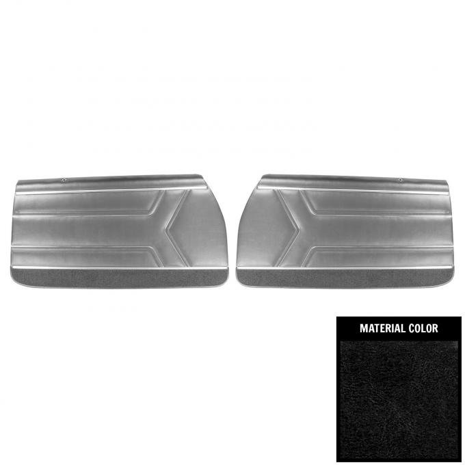 PUI Interiors 1969 Pontiac GTO/LeMans Pre-Assembled Black Front Door Panels PD450
