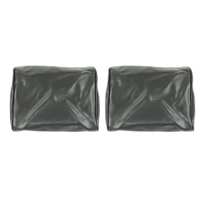 PUI Interiors 1968-1972 Chevelle/GTO/Cutlass/Skylark/Nova Black Bench Seat Head Rest Covers 68AH10B