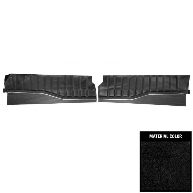 PUI Interiors 1974 Dodge Charger/SE Black Front Door Panels 74KDA10