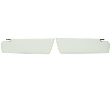 PUI Interiors 1963 Impala/Bonneville/Catalina Hardtop White Star Sun Visors SV17101CC