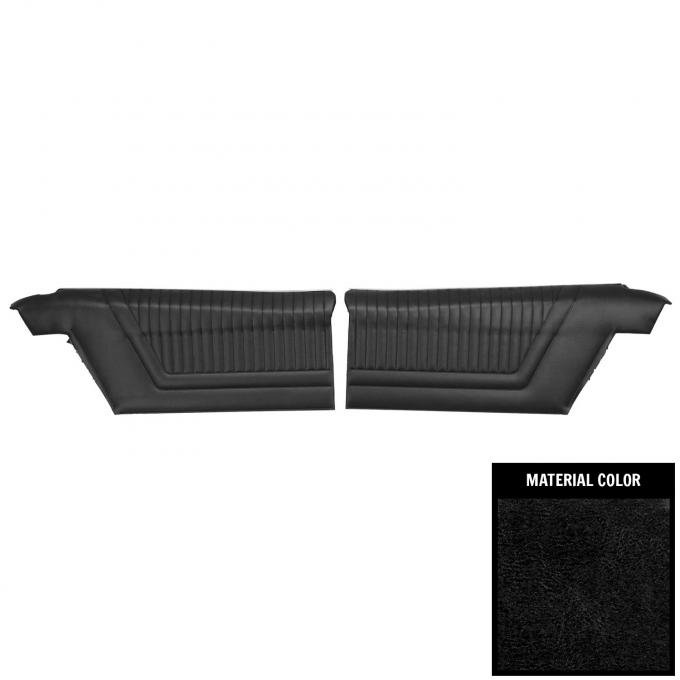 PUI Interiors 1965 Chevrolet Impala SS Hardtop Pre-Assembled Black Rear Door Panels PD550C