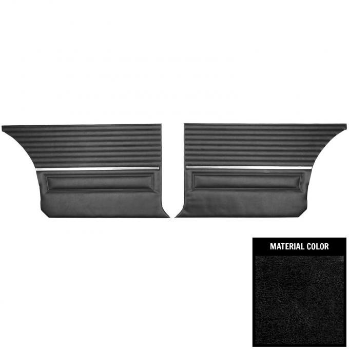 PUI Interiors 1966 Dodge Coronet 440 Hardtop Black Rear Door Panels 66KDH10C