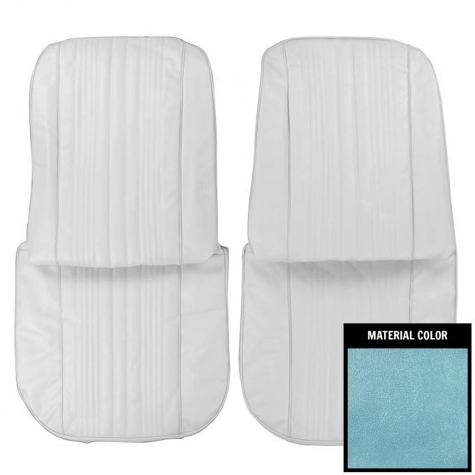 PUI Interiors 1967 Chevrolet Impala/SS Light Blue Front Bucket Seat Covers 67BS12U