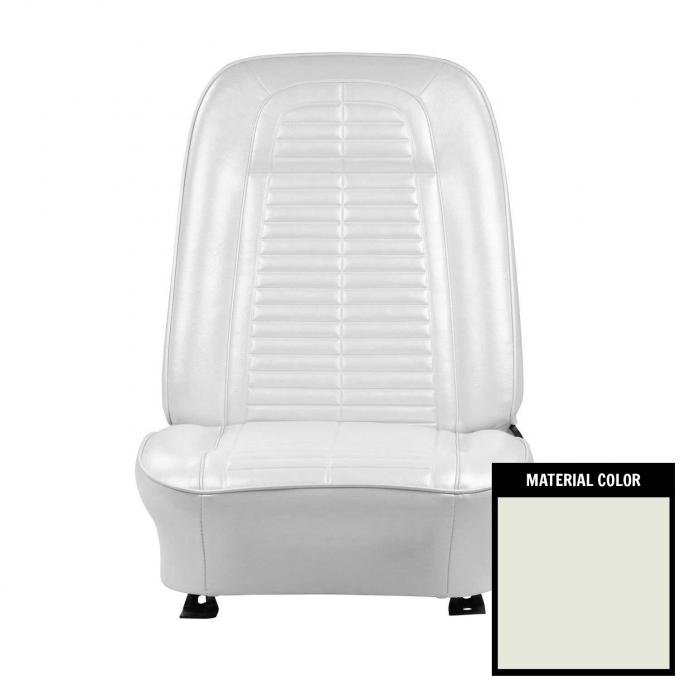 PUI Interiors 1967-68 Pontiac Firebird White Front Bucket Seat Covers 67ES37U