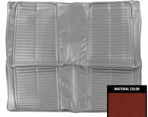 PUI Interiors 1967-69 Pontiac Firebird Red Stationary Rear Bench Seat Cover 67ES30C