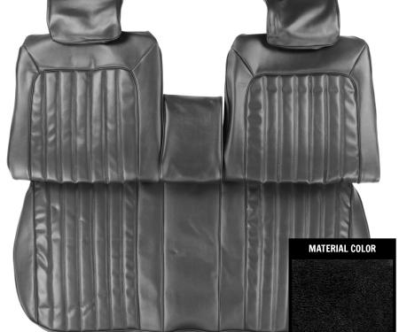 PUI Interiors 1972 Pontiac GTO/LeMans Sport Black Front Bench W/Arm Rest Seat Cover 72GS10B1