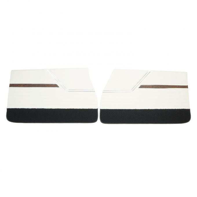 PUI Interiors 1970 Oldsmobile Cutlass S/442 White/Black Front Door Panels 70CD372