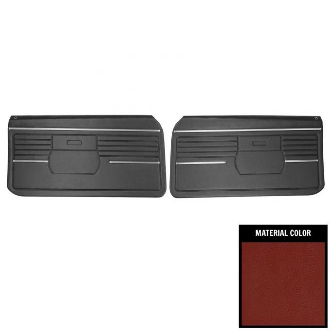 PUI Interiors 1968 Chevrolet Camaro Platinum Edition Red Front Door Panels 68FD30