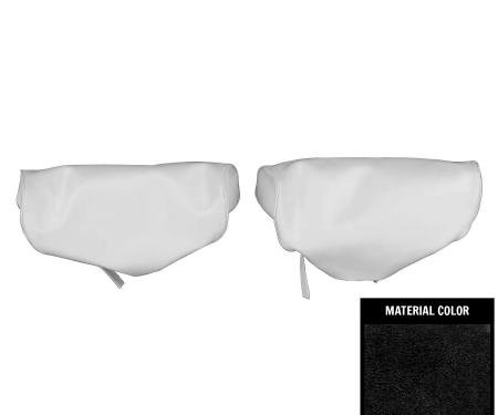 PUI Interiors 1973-1974 Chevrolet Nova Black Bench Seat Head Rest Covers 73XH10B