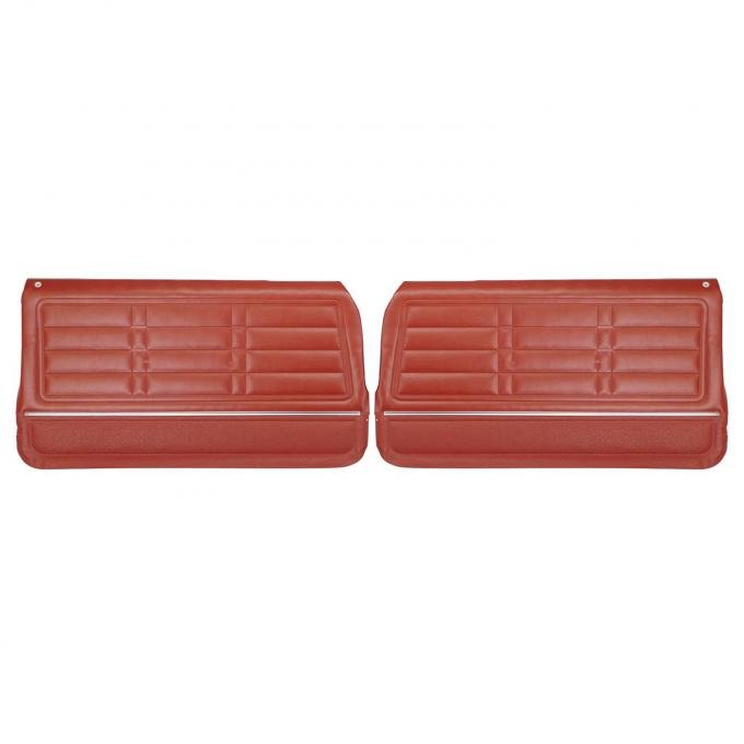 PUI Interiors 1966 Chevrolet Impala SS Pre-Assembled Red Front Door Panels 66BD30-P