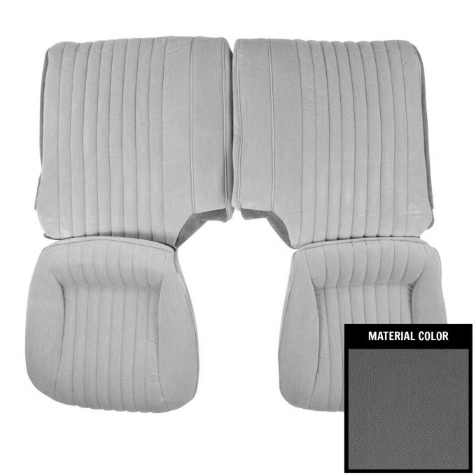 PUI Interiors 1987 Pontiac Trans Am Pewter Split Rear Bench Seat Cover 87ES82F