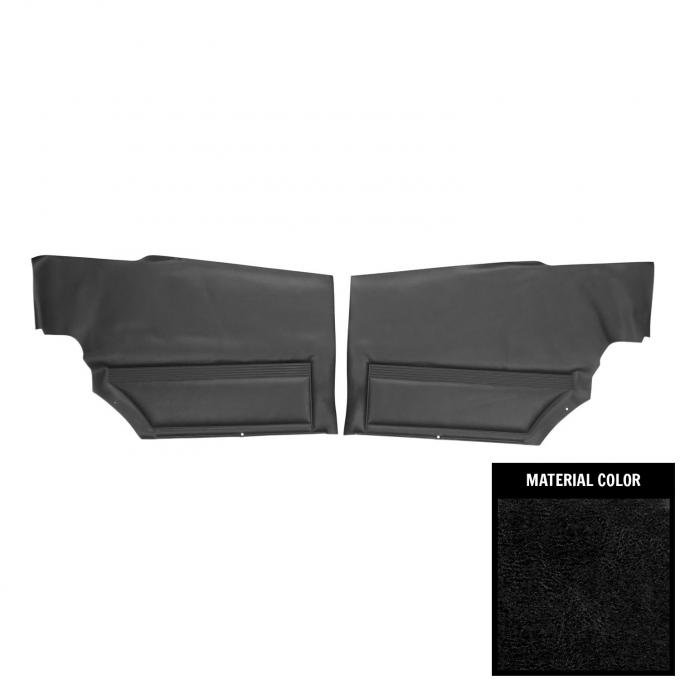 PUI Interiors 1968 Pontiac Firebird Hardtop Standard Black Rear Door Panels D620C