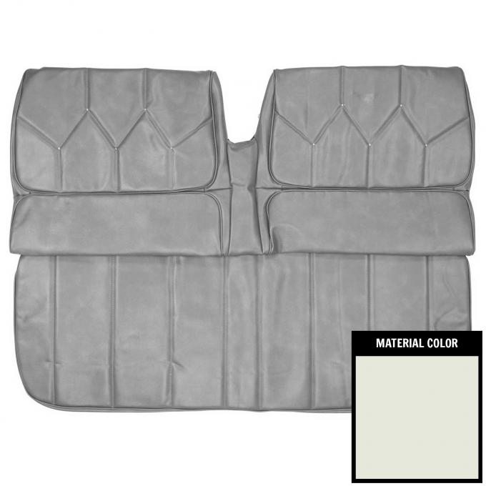 PUI Interiors 1971-1972 Buick Riviera Hardtop White Rear Bench Seat Cover 71USR37C