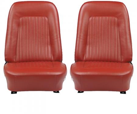 PUI Interiors 1967-68 Chevrolet Camaro Standard Red Front Bucket Seat Covers 67FS30U