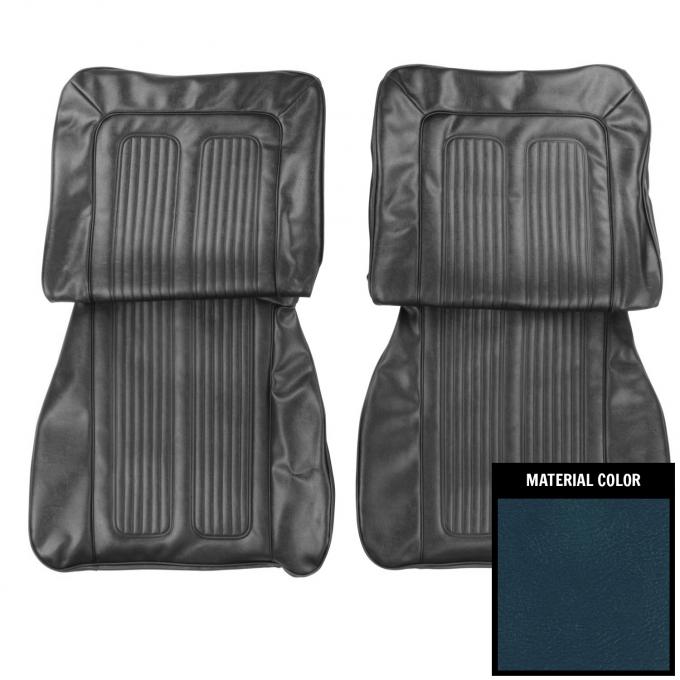 PUI Interiors 1964 Pontiac Grand Prix Dark Blue Front Bucket Seat Covers 64PS54U