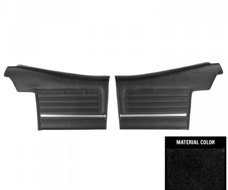 PUI Interiors 1968 Chevrolet Chevelle Convertible Pre-Assembled Black Rear Door Panels PD310V