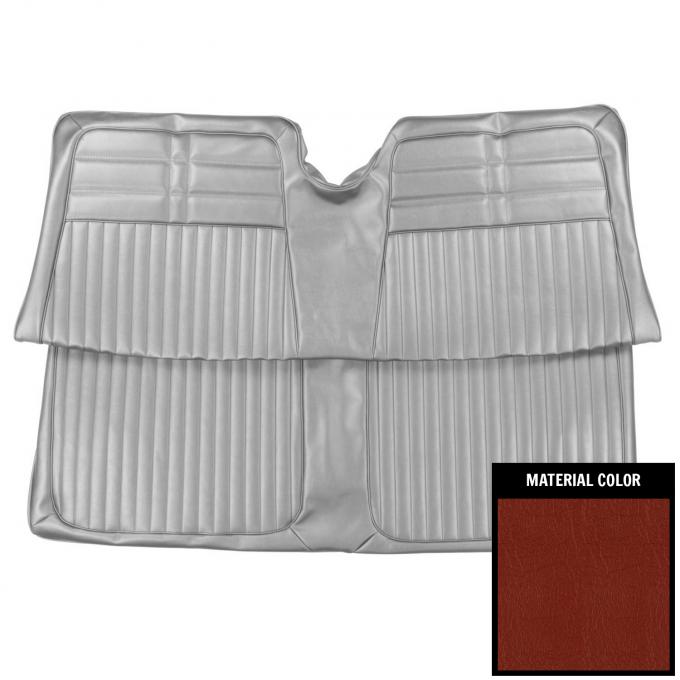PUI Interiors 1963 Chevrolet Impala Hardtop Red Rear Bench Seat Cover 63BS64C