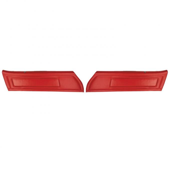 PUI Interiors 1973-1975 Pontiac Firebird Deluxe Pre-Assembled Bright Red Front Door Panels 73HD32-P