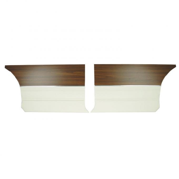 PUI Interiors 1969 Plymouth Sport Satellite/GTX Hardtop White Rear Door Panels 69KDR37C