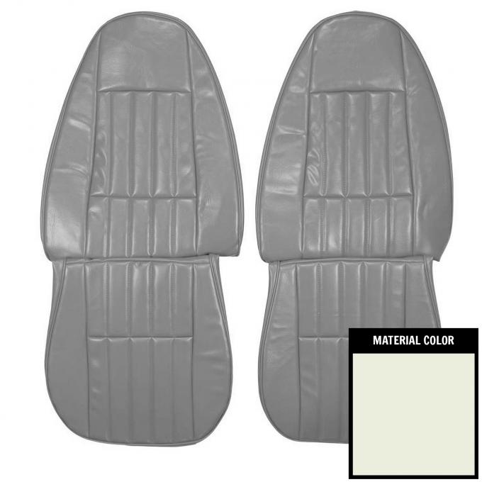 PUI Interiors 1980-81 Chevrolet Camaro Berlinetta Custom Vinyl Oyster Front Bucket Seat Covers 80DS81U