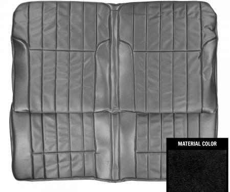 PUI Interiors 1968-1969 Pontiac Firebird Deluxe Black Stationary Rear Bench Seat Cover 68HS10CS
