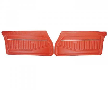 PUI Interiors 1980-1981 Chevrolet Camaro/Pontiac Bright Red Front Door Panels 78FD77