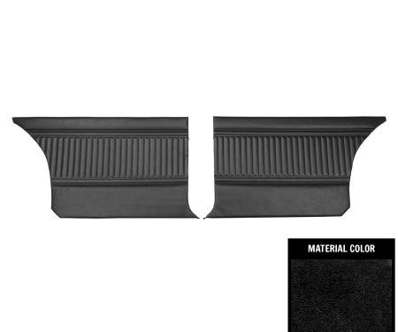 PUI Interiors 1968 Plymouth Belvedere/Roadrunner Hardtop Deluxe Black Rear Door Panels 68KDV10C