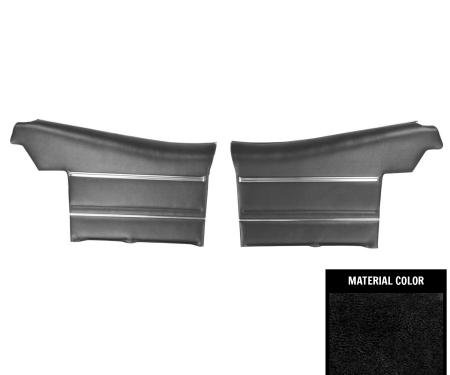 PUI Interiors 1969 Pontiac GTO/LeMans Convertible Pre-Assembled Black Rear Door Panels PD450V