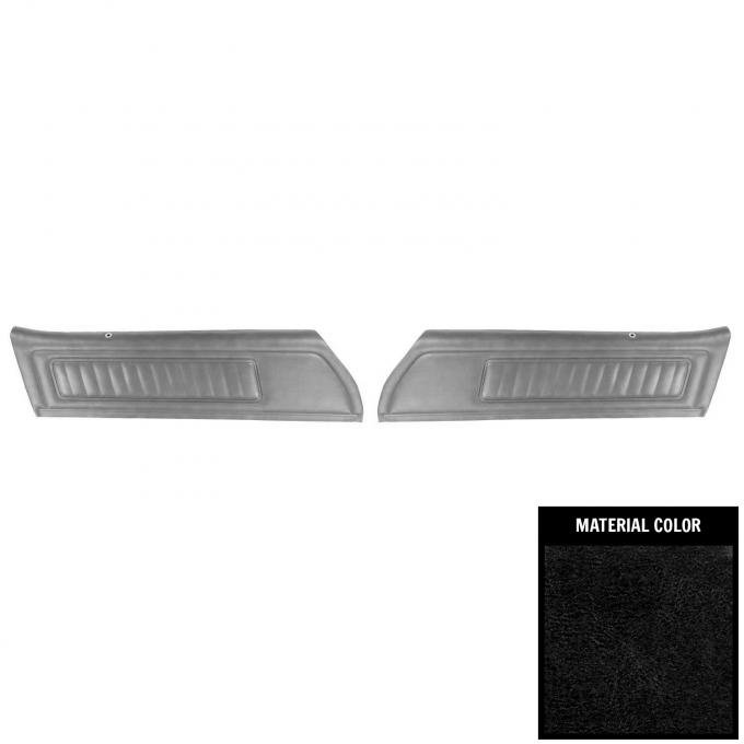 PUI Interiors 1972 Pontiac Firebird Deluxe Pre-Assembled Black Front Door Panels 72HD10-P