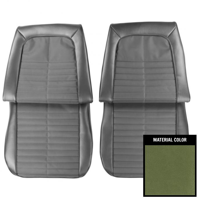 PUI Interiors 1971 Pontiac GTO/LeMans Sport Jade Green Front Bucket Seat Covers 71GS19US