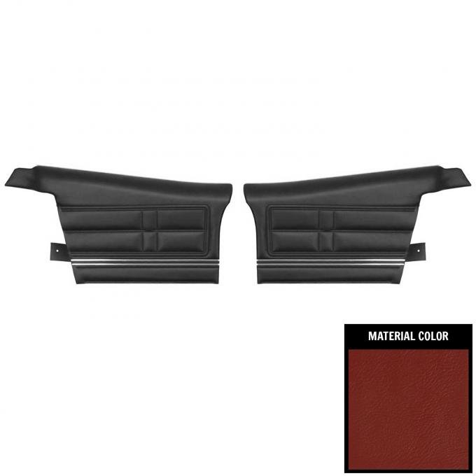 PUI Interiors 1967 Chevrolet Impala Convertible Pre-Assembled Red Rear Door Panels 67BD30V-P
