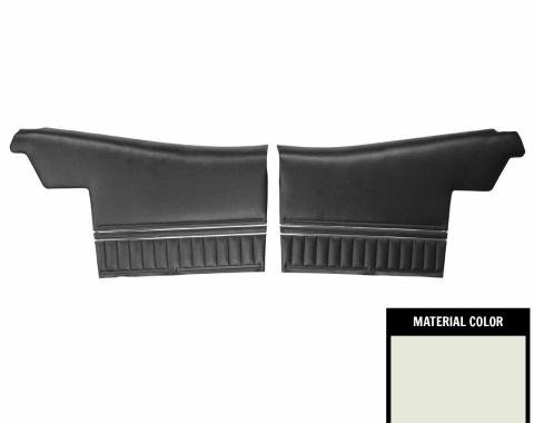 PUI Interiors 1970-1972 Chevrolet Chevelle Convertible Pre-Assembled White Rear Door Panels PD243V