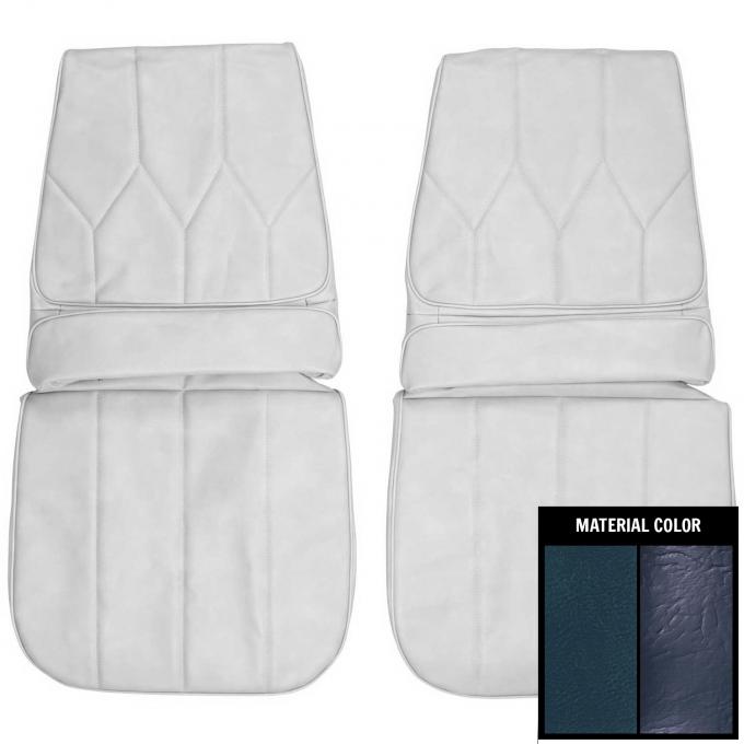 PUI Interiors 1971-1972 Buick Riviera Blue Front Bucket Seat Covers 71USR09U