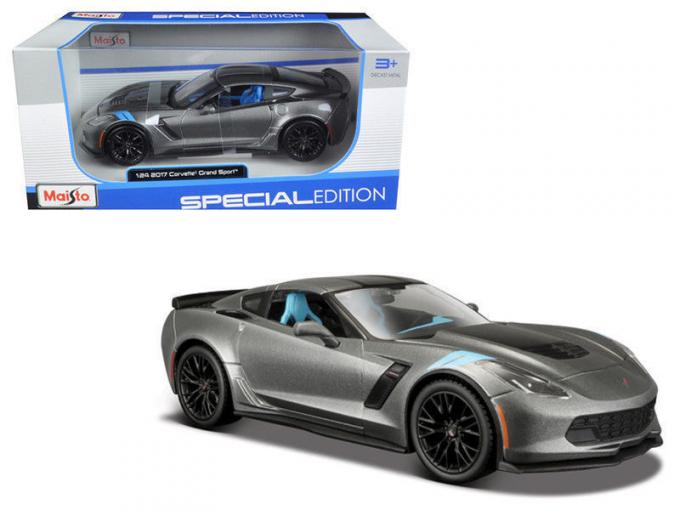 Corvette 2017 Grand Sport Metallic Gray 1/24 Diecast