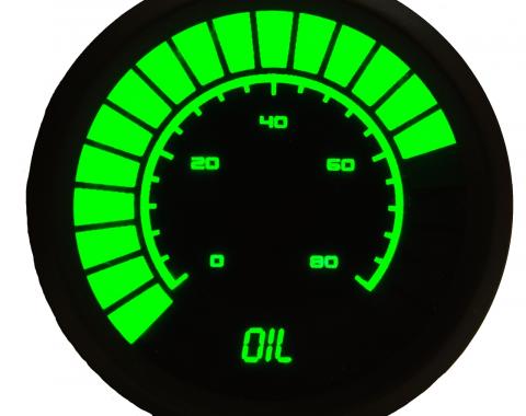 Intellitronix Oil Pressure Analog LED Bargraph Black Bezel B9114