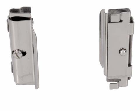 AMD Latches, Pair, Sliding Quarter Glass, Stainless, 60-66 Chevy GMC CK Suburban X796-4060-P