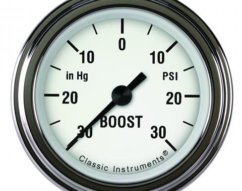 Classic Instruments White Hot 2 1/8" Boost/Vac Gauge WH141SLF