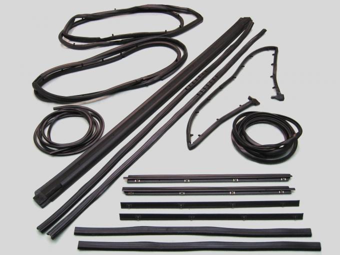Fairchild Industries 1987-1995 Jeep Wrangler Weatherstrip Kit, Front Upper & Division Bar & Inner & Outer Driver side and Passenger side Window Door Cowl Windshield & Tailgate KD4004