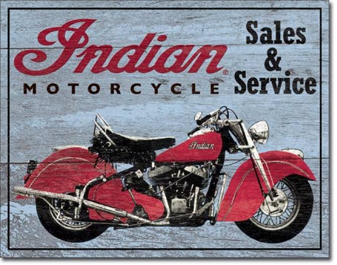 Tin Sign, Indian Parts and Service