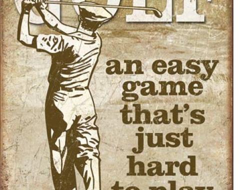 Tin Sign, Golf - Easy Game