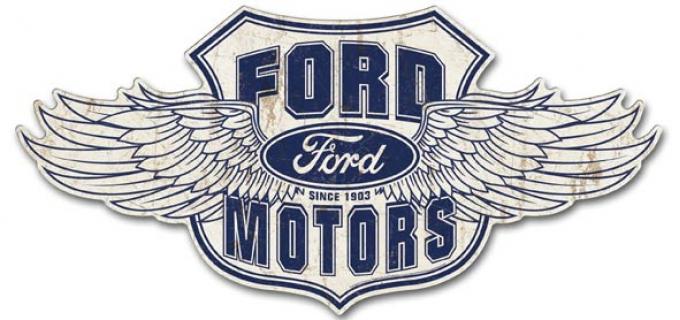 Premium Tin Sign, Ford Winged Logo