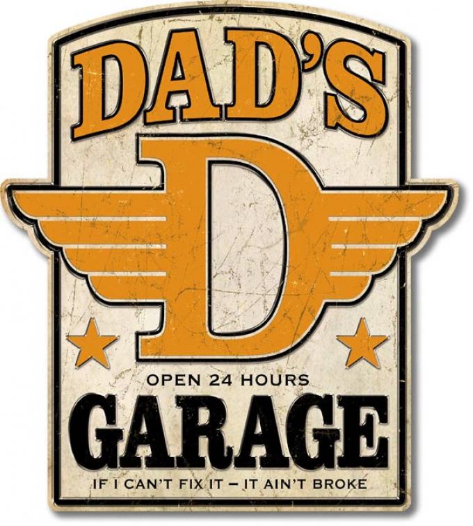 Premium Tin Sign, Dad's Garage