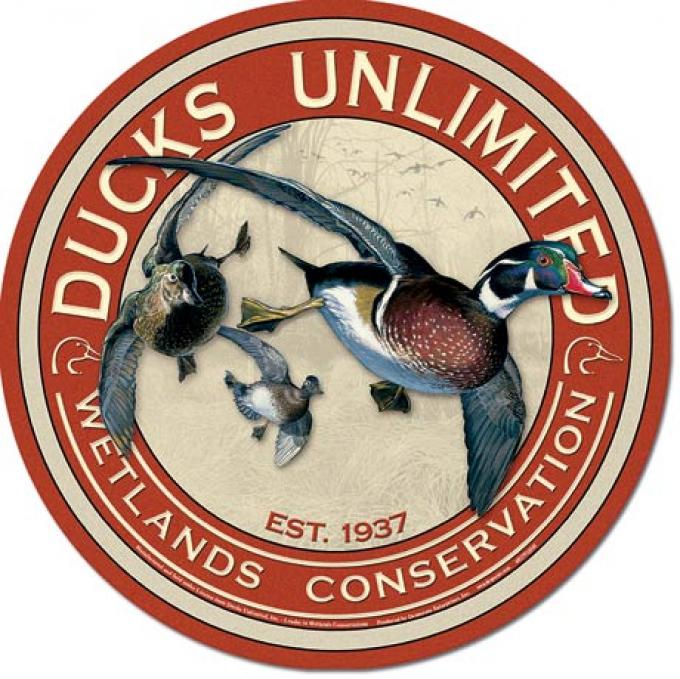 Tin Sign, Ducks Unlimited Round