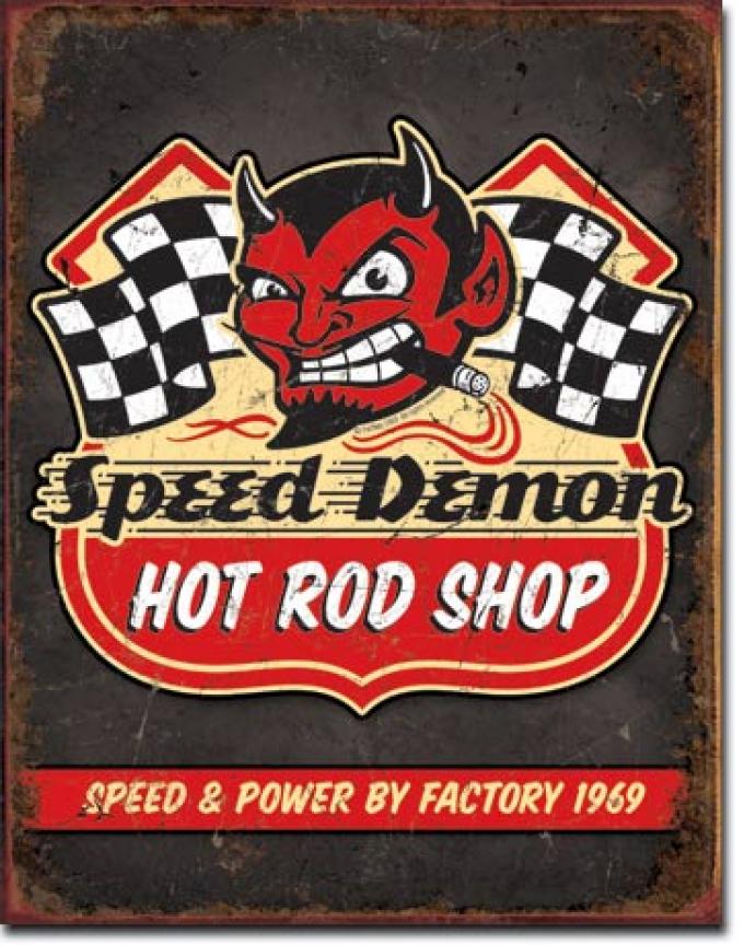 Tin Sign, Speed Demon Hot Rods